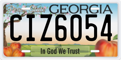 GA license plate CIZ6054