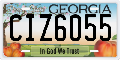 GA license plate CIZ6055