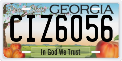 GA license plate CIZ6056