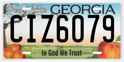 GA license plate CIZ6079