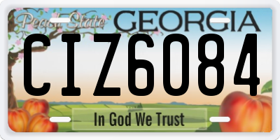 GA license plate CIZ6084
