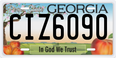 GA license plate CIZ6090