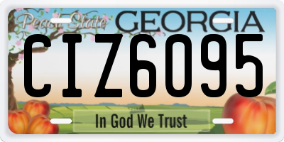 GA license plate CIZ6095