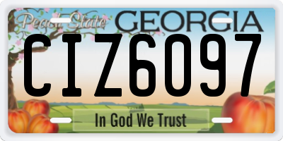 GA license plate CIZ6097