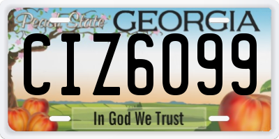 GA license plate CIZ6099