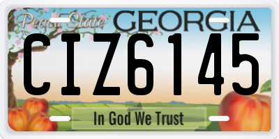 GA license plate CIZ6145