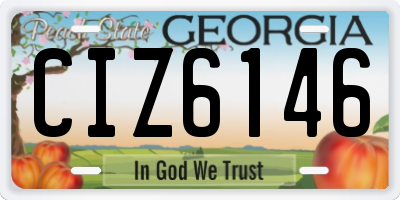 GA license plate CIZ6146