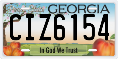 GA license plate CIZ6154