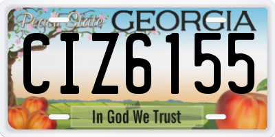 GA license plate CIZ6155