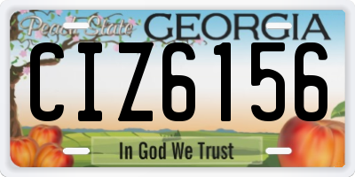 GA license plate CIZ6156