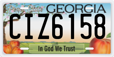 GA license plate CIZ6158