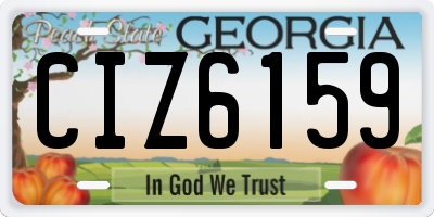 GA license plate CIZ6159