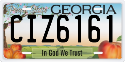 GA license plate CIZ6161