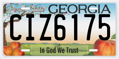 GA license plate CIZ6175