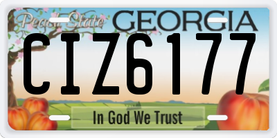 GA license plate CIZ6177
