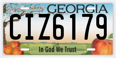 GA license plate CIZ6179