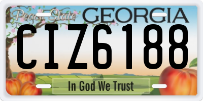 GA license plate CIZ6188