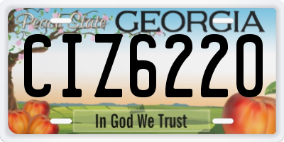 GA license plate CIZ6220