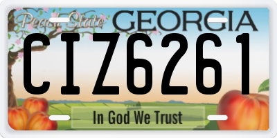 GA license plate CIZ6261