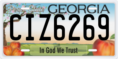 GA license plate CIZ6269