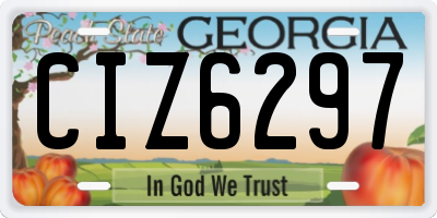 GA license plate CIZ6297