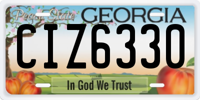GA license plate CIZ6330