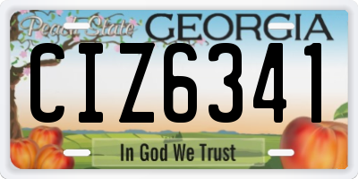 GA license plate CIZ6341