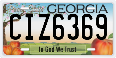 GA license plate CIZ6369