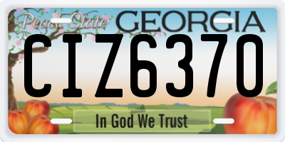 GA license plate CIZ6370
