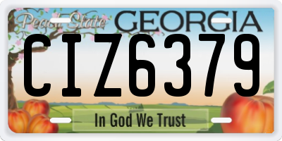 GA license plate CIZ6379
