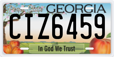 GA license plate CIZ6459