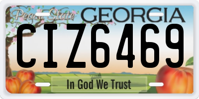 GA license plate CIZ6469