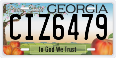 GA license plate CIZ6479