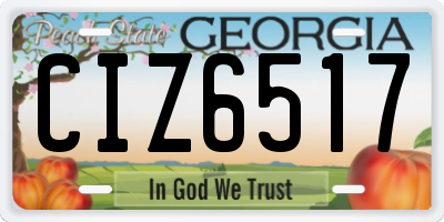 GA license plate CIZ6517