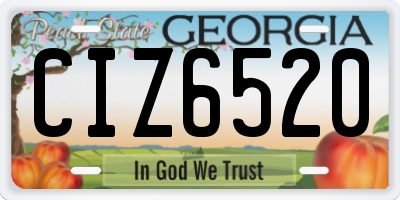 GA license plate CIZ6520