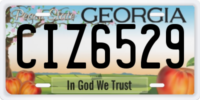 GA license plate CIZ6529