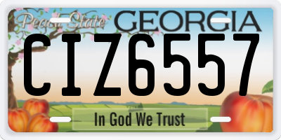 GA license plate CIZ6557