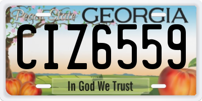 GA license plate CIZ6559