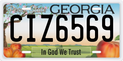 GA license plate CIZ6569