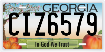 GA license plate CIZ6579