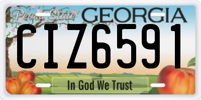 GA license plate CIZ6591