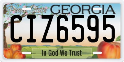 GA license plate CIZ6595