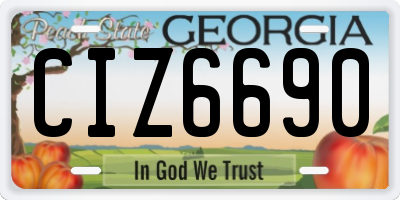 GA license plate CIZ6690