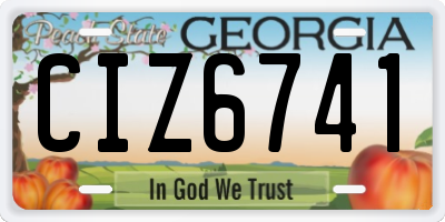 GA license plate CIZ6741