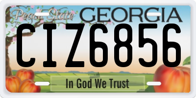 GA license plate CIZ6856