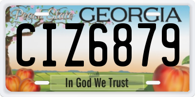 GA license plate CIZ6879