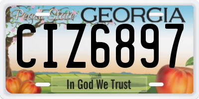 GA license plate CIZ6897
