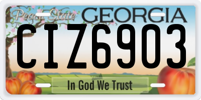 GA license plate CIZ6903