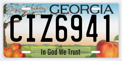 GA license plate CIZ6941
