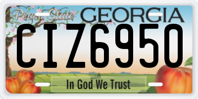 GA license plate CIZ6950